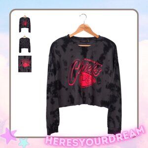 Junk Food Clothing Kansas City Chiefs Women's Black Cloud Crew Sweatshirt